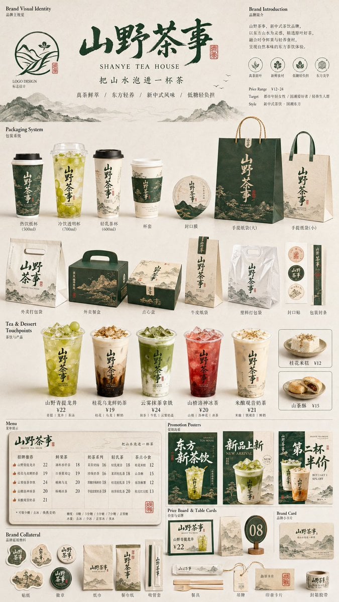 Gastronomie Marken VI Verpackungssystem Mockup Board 9:16