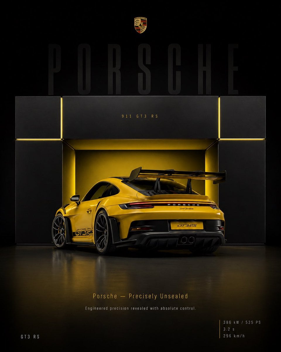 Porsche 911 GT3 RS Desprecintado Controlado Estuche Preciso