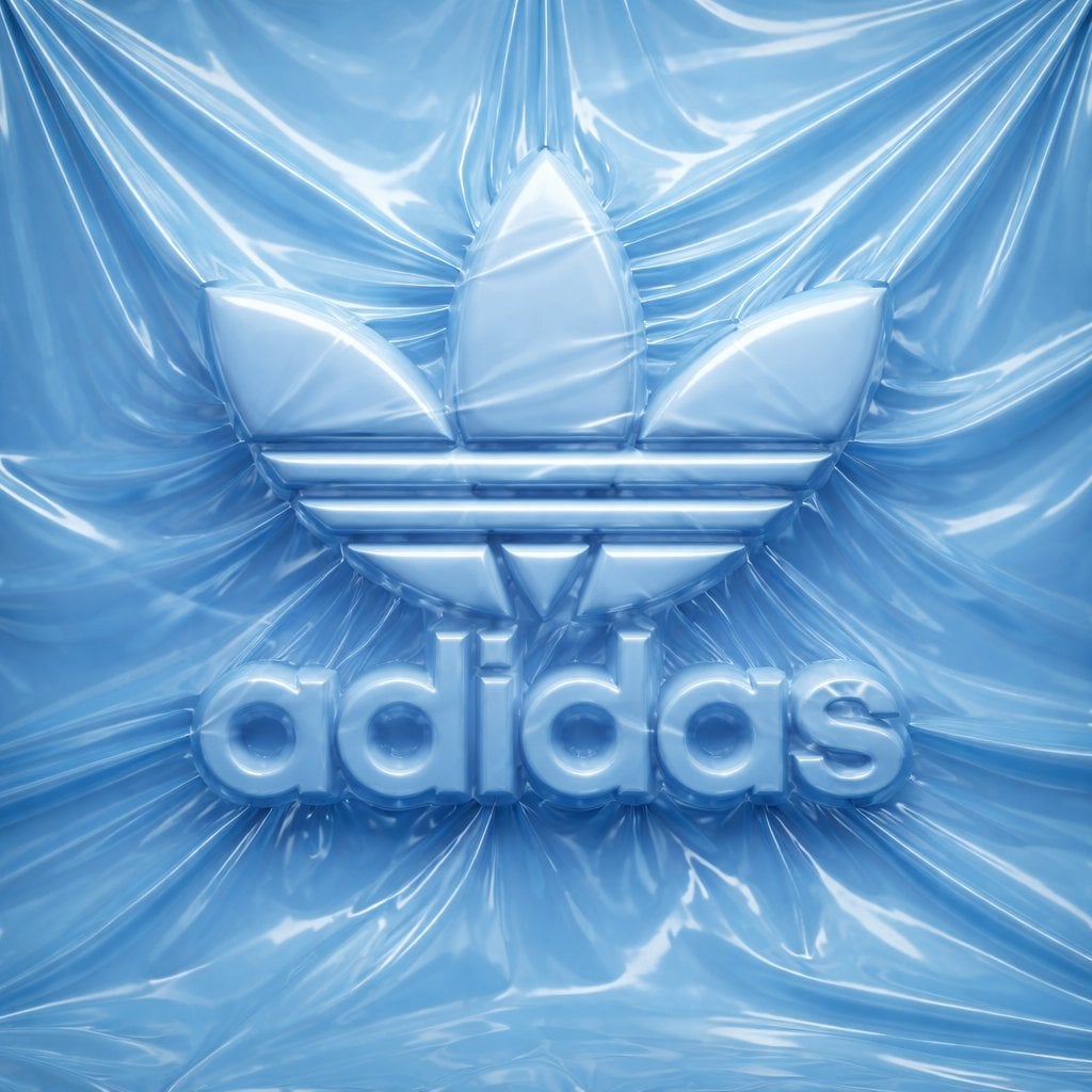 Adidas Originals Logo Wrapped in Monochrome Plastic Film